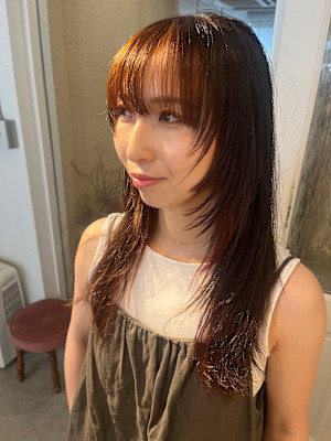 レイヤーカット/ハッシュカット/ハイレイヤー/ブラウンヘア