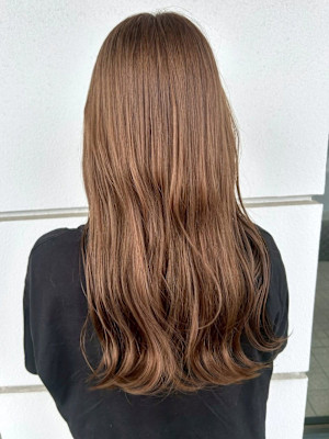 ベージュカラー 明るめ 髪質改善カラー 外国人風 20代