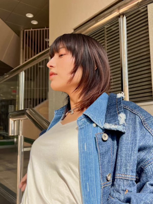 ハッシュカット レイヤーカット 顔周りレイヤー