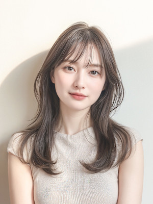 透明感カラー♪ライトブラウン×小顔くびれヘア