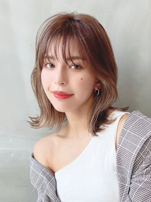 韓国ヘア♪インナーカラー×大人くびれボブ