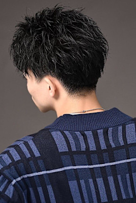 大人かきあげパーマ　