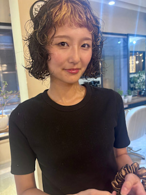 デザインカラー×ボブパーマ