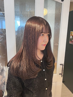 レイヤーカット/ロングヘア/ラベンダーカラー