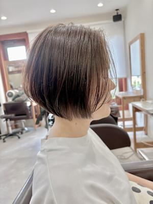 大人ボブスタイル/ヘーゼルグレージュ/30代40代50代60