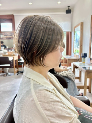 丸みショート/ヘーゼルグレージュ/20代30代40代50代6