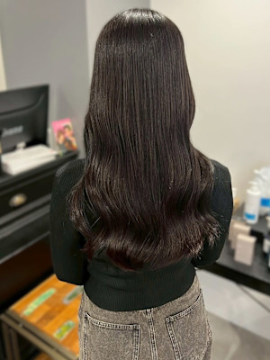 髪質改善　アッシュベージュ 韓国ヘア 艶髪 20代 レイヤー