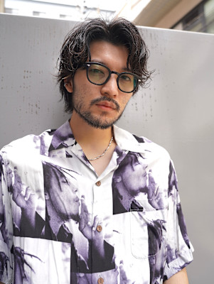 グランジパーマスパイラルパーマ波巻きスパイラルパーマ