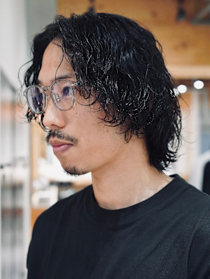 ミディアムパーマ波巻きスパイラルパーマツイストスパイラル