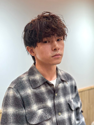 マッシュニュアンスパーマ無造作パーマ