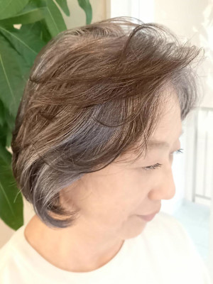 白髪ぼかしハイライト