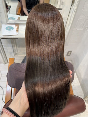 美髪カラー【オリーブベージュ】透明感たっぷりカラー/髪質改善