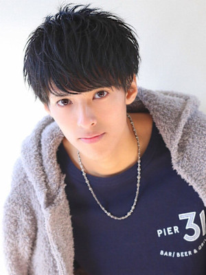 メンズショートツーブロックニュアンスカールマッシュ