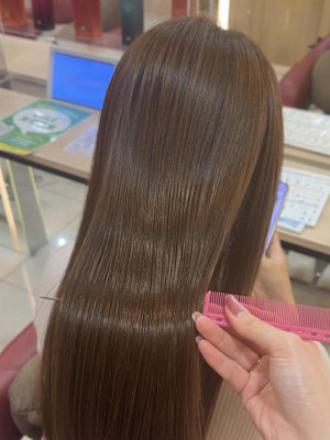 透明感カラー/ブリーチなしWカラー/髪質改善/伊勢原