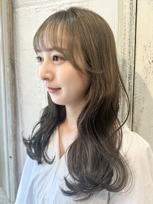 透明感カラー/オリーブベージュ