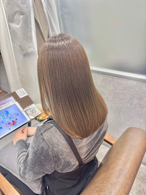 レディース　髪質改善オリーブベージュ【辻堂】