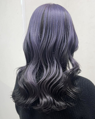 ペールパープル×ブラックのアンブレラカラー♪