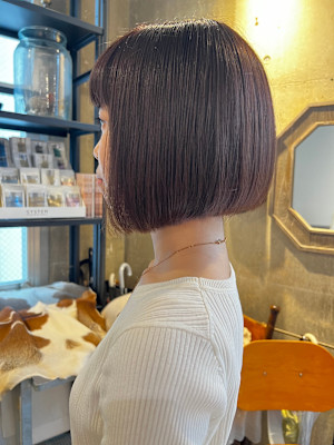 ミニボブ×ラベンダーグレージュ