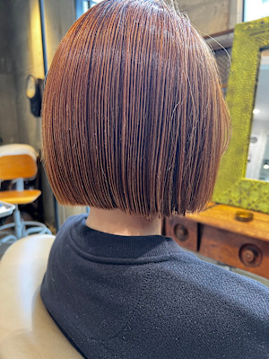 ミニボブ×オレンジベージュ♪