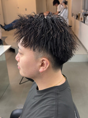 ツイストスパイラルパーマ　メンズショート