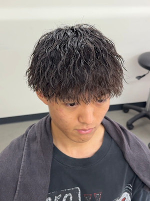 メンズマッシュ　ツイストスパイラルパーマ