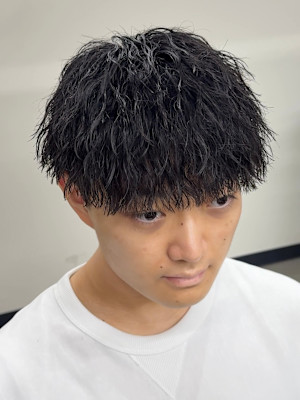 メンズマッシュ　ツイストスパイラルパーマ