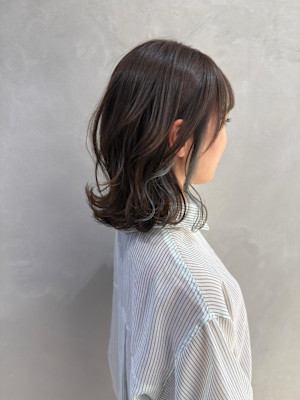 インナーカラー/水色インナーカラー/レイヤースタイル