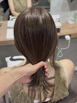 結んでも可愛いハイライト