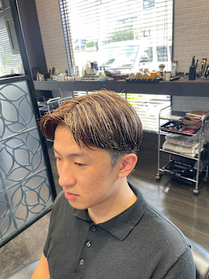 アップバングショート　宇部市／理容院／理容室／メンズカット