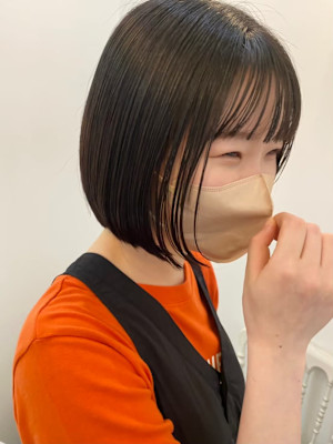 梅田・中崎町・20代30代 切りっぱなし ボブ