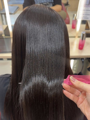 透明感カラー/ブリーチなしWカラー/髪質改善/伊勢原