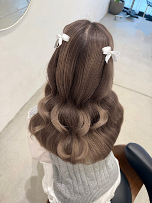 ベージュカラー/レイヤーカット