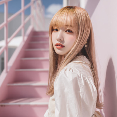 ブリーチカラー、ミルクティー