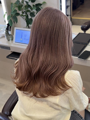 ブリーチ1回で作るピンクベージュ♪