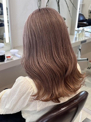 ブリーチ1回で作るピンクベージュ♪