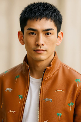 サーフカール&ブルーブラック　フェザーパーマ