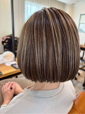 白髪ぼかしハイライト