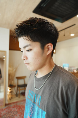 スパイキーショート長めメンズカット