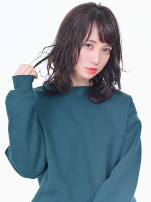 ミディアムパーマボブ