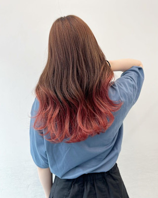 毛先カラー