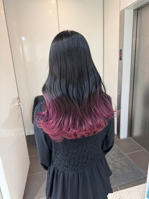 裾カラー/グラデーションカラー