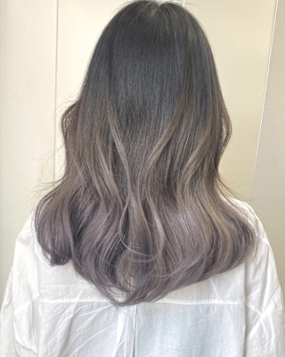 マロンベージュ/Aライン/ドレスヘア/かきあげ