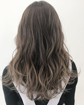 マロンベージュ/Aライン/ドレスヘア/かきあげ