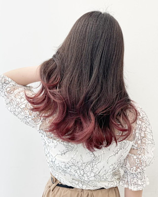 ゆるふわ グラデーションカラー レッド系