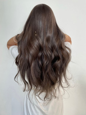 ブラウン系カラー ゆるカール