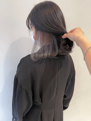 インナーカラー グレー系