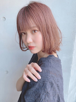 ピンクボブスタイルのイメージ画像