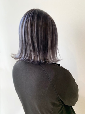 外ハネボブ×ブルーアッシュ