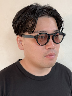 【メンズセンターパート×ニュアンスパーマ】