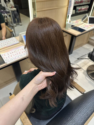 透明感カラー/ブリーチなしWカラー/髪質改善/伊勢原